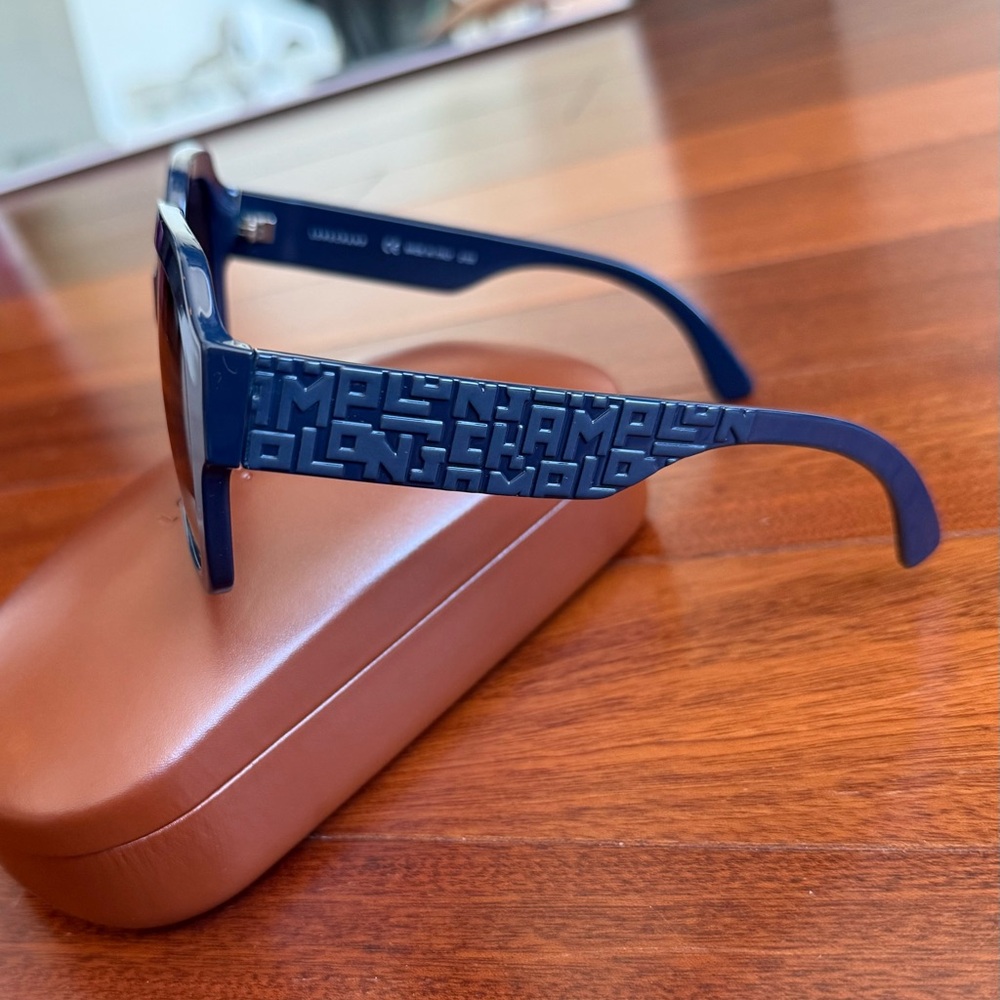 Longchamp Blue Sunglasses with Brown Case - Picture 2 of 8